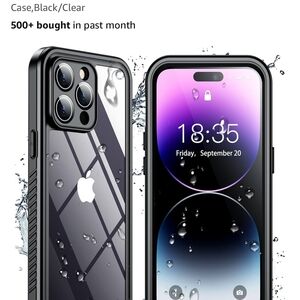 Apple iPhone Black and Clear Protective Case